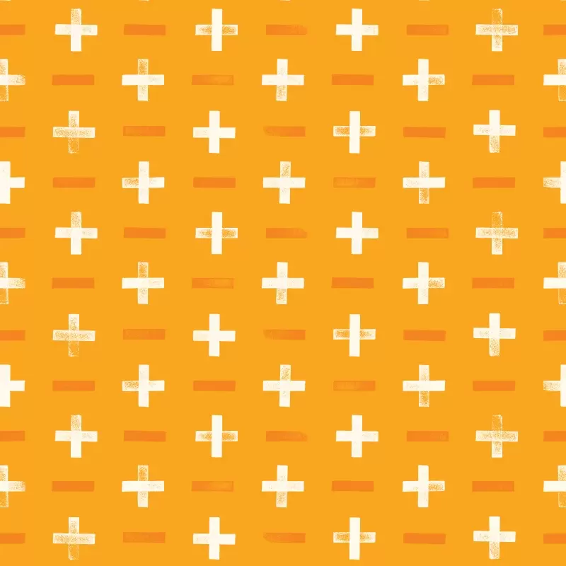 Plus Minus pattern in orange