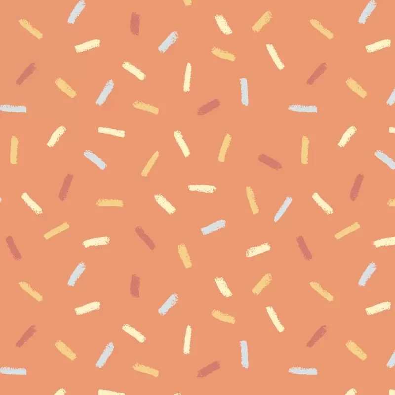 Sprinkles pattern in peach