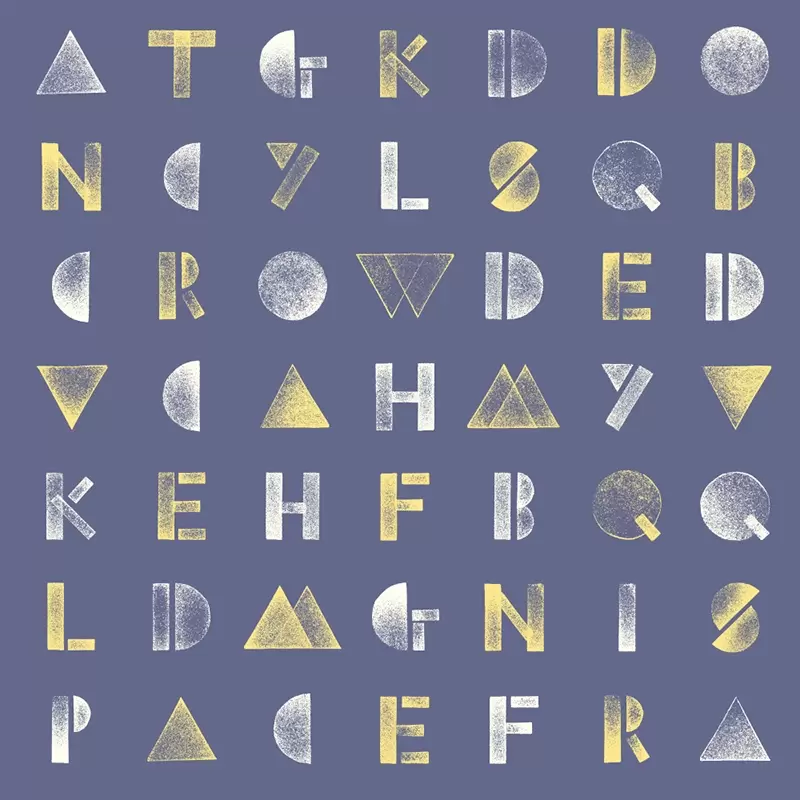 Wordsearch pattern in deep purple