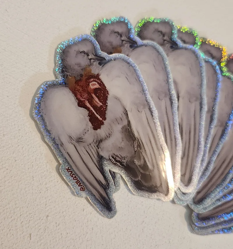 Pigeon Glitter Sticker