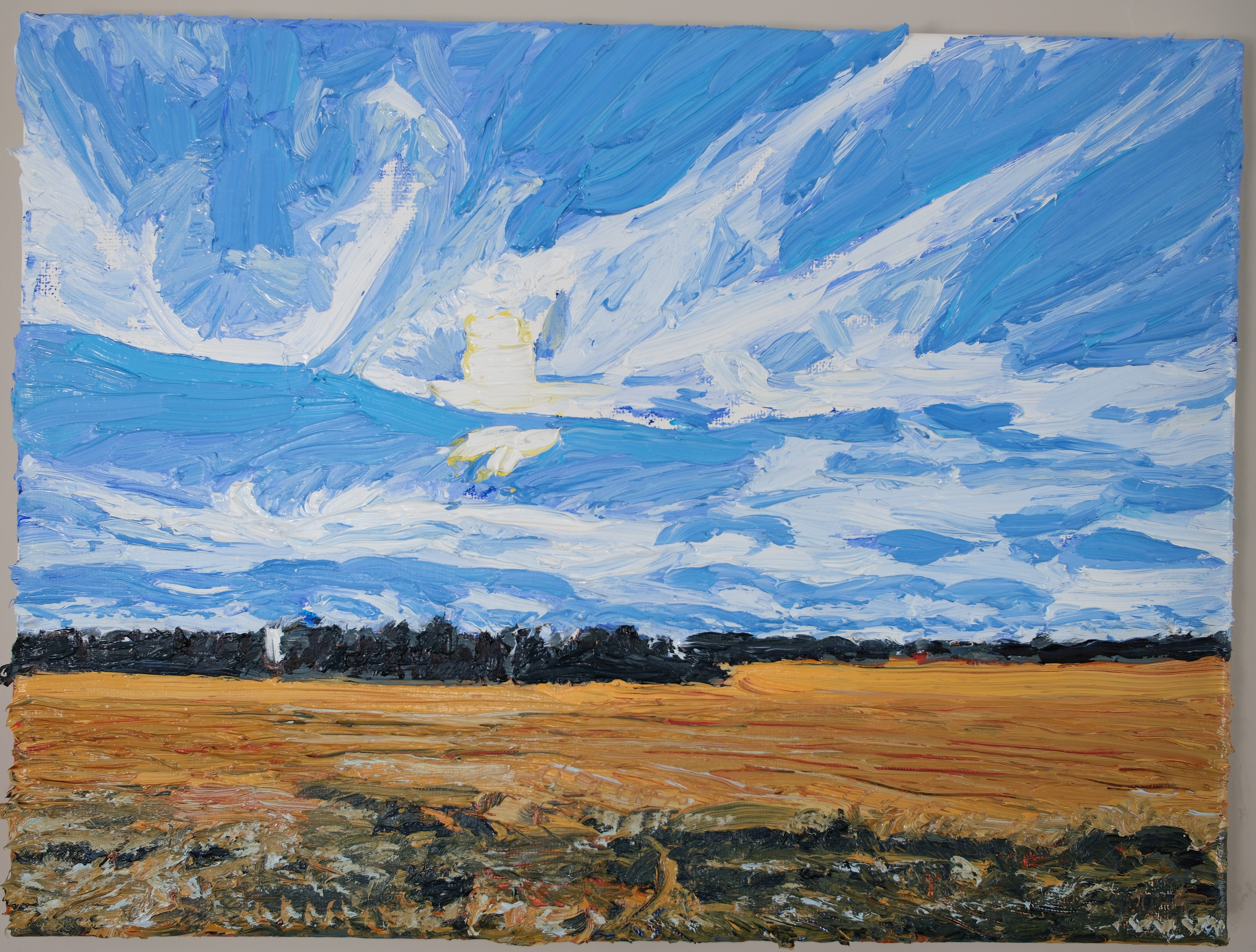Impasto, impressionist, landscape painting