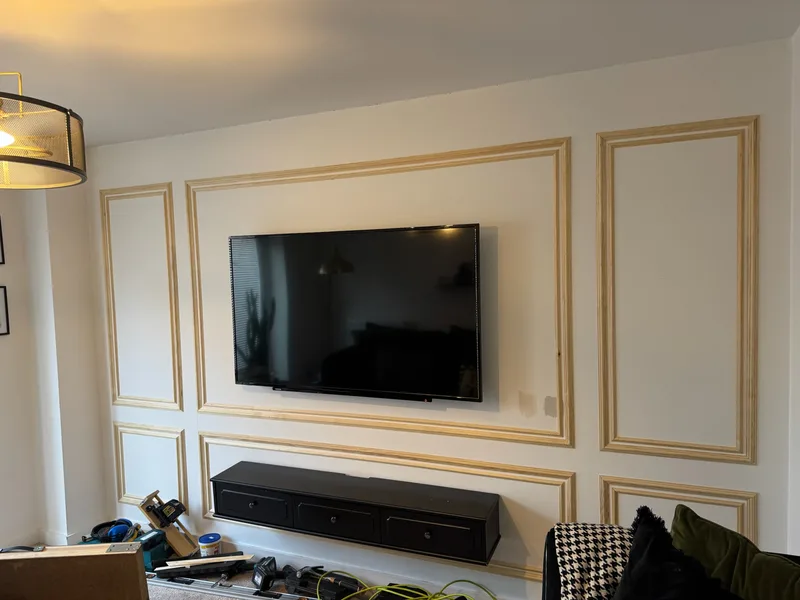 Handyman Manchester - Living room wood panelling