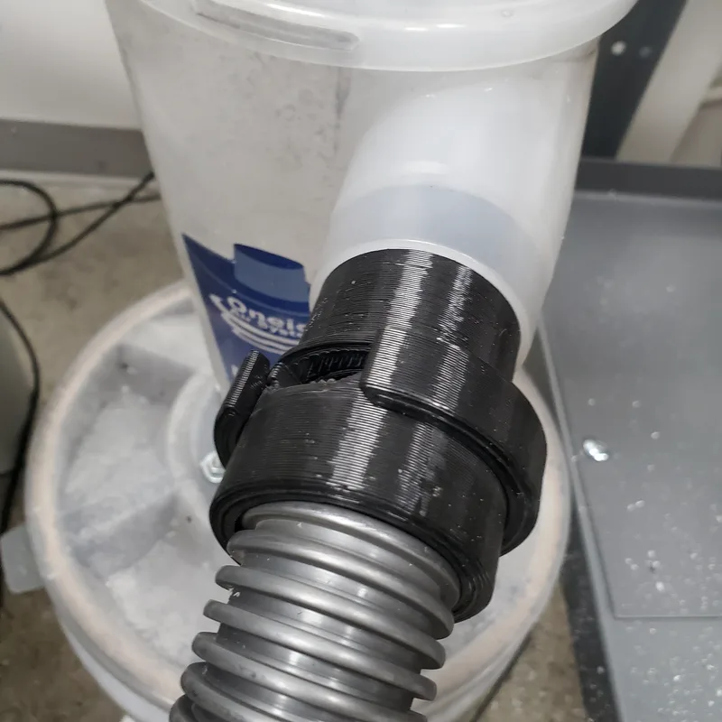 3d printed variable airflow chip collection adapter
