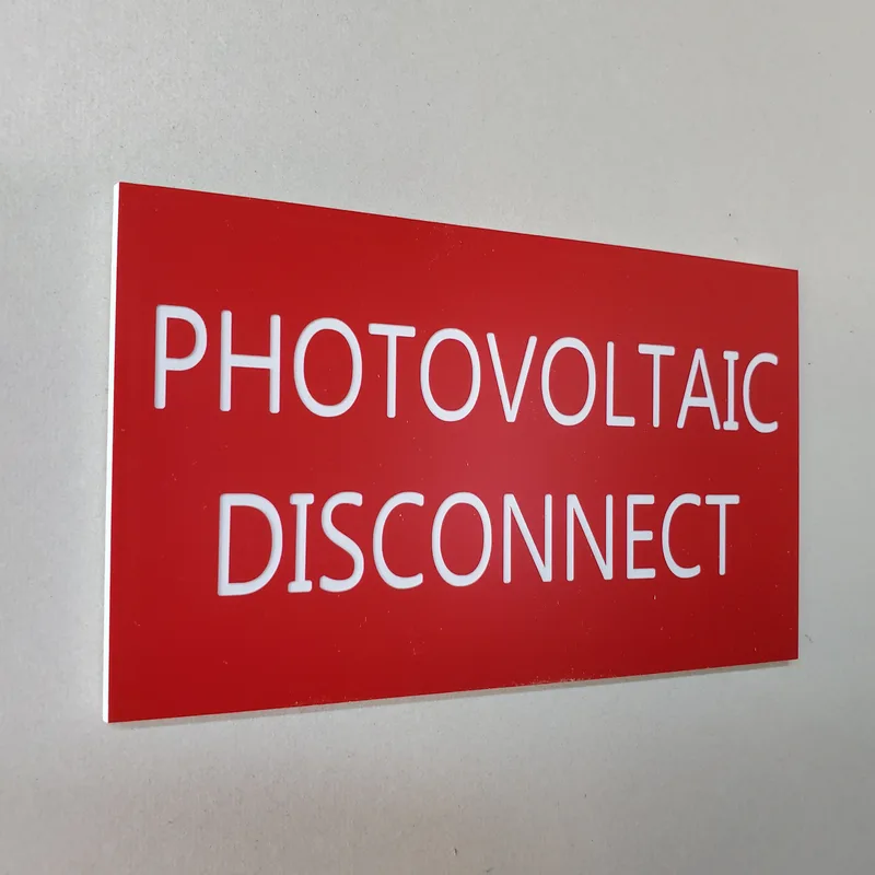 rotary engraved outdoor plastic signage