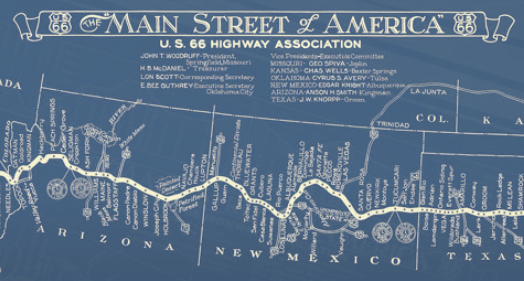 Blue and white map 
