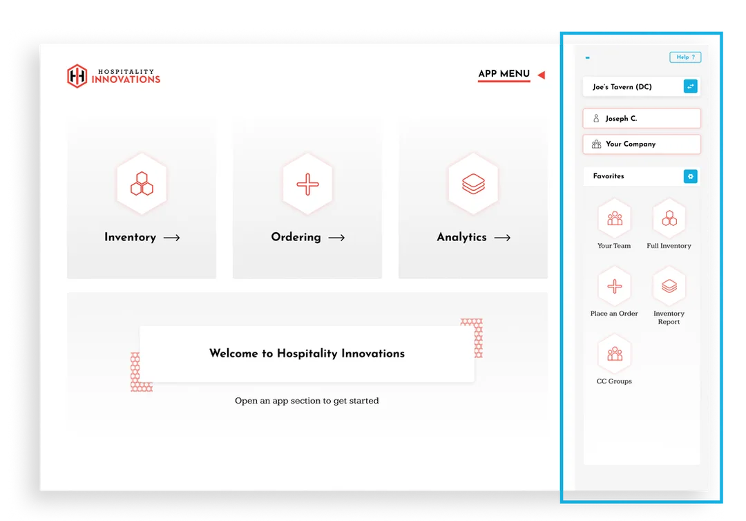 Highlighting the sidebar on the right side of the screen.