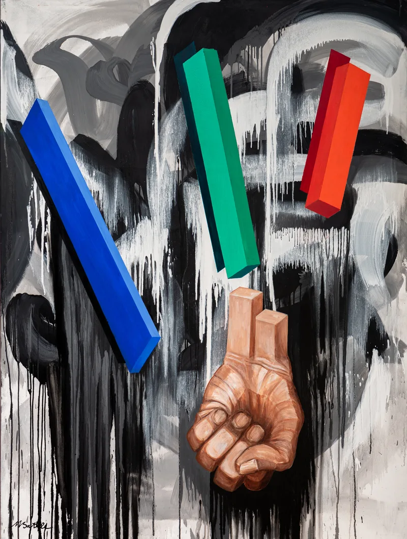 peinture de Michel Battle numérisé par digitize.art