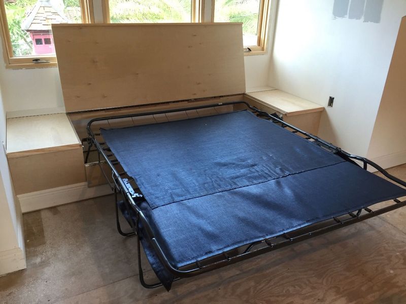 Window Seat Sleeper with Sleeper Mechanism installed.
