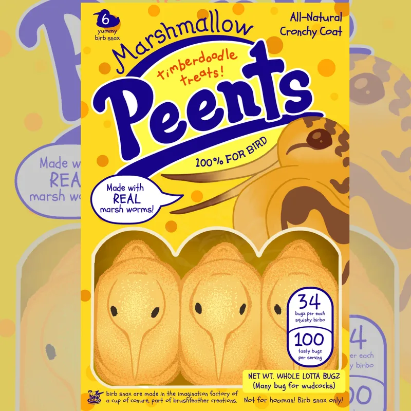 A  parody of a package of peeps, now 