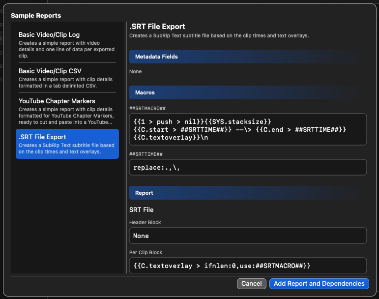 Learn the Metadata Report Markup Language from the Sample Reports gallery.
 