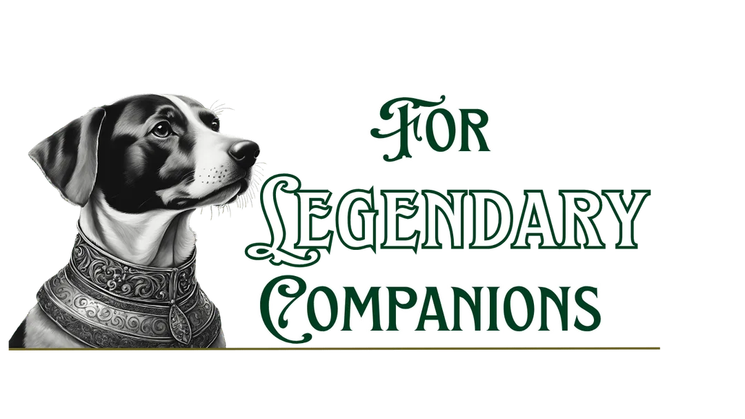 Alt Text: a detailed illustration of my first dog Luna, a black and white beagle/border collie mix. She is featured on the title card of my website. The tagline reads 