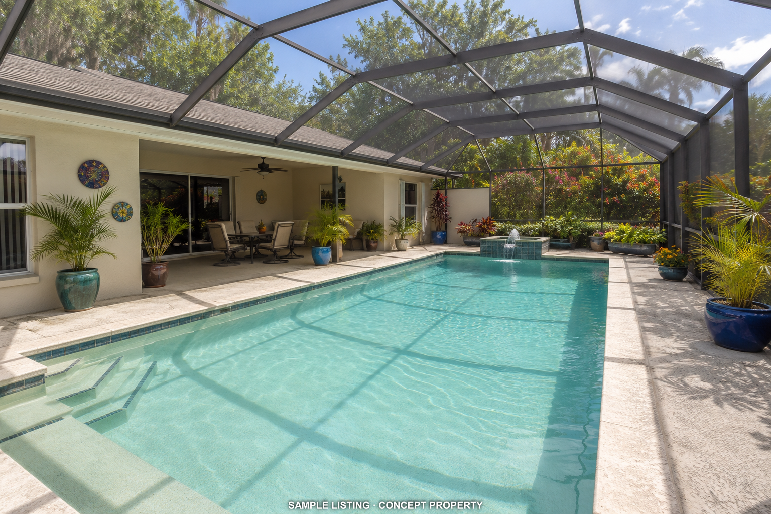 Palm & Petal Pool Retreat