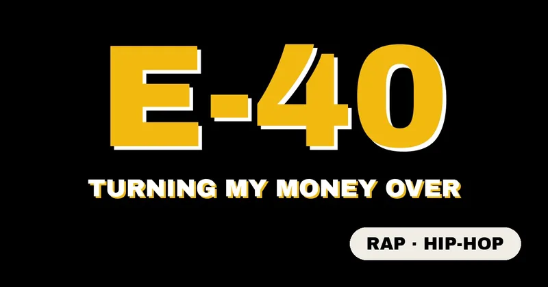 Typographic graphic for E-40, lettering in Rap·Hip-Hop gold