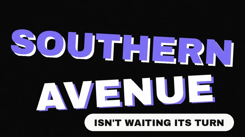 Southern Avenue typographic graphic in purple