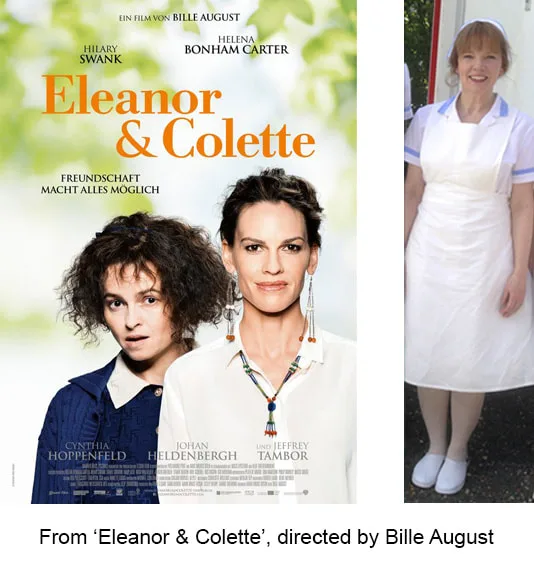 From ‘Eleanor & Colette’, directed by Bille August. Kathleen Renish in a scene with Hilary Swank.