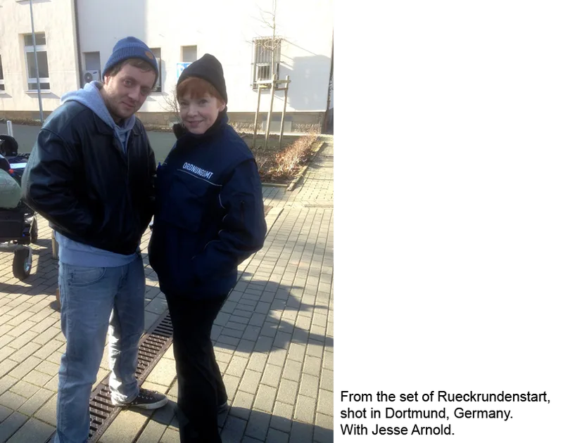 From the set of Rueckrundenstart, shot in Dortmund, Germany. With Jesse Arnold.