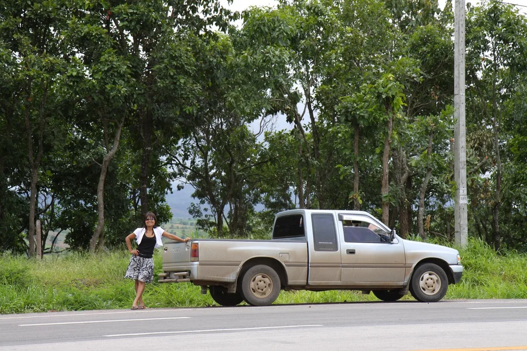 Amporn with Isuzu pickup