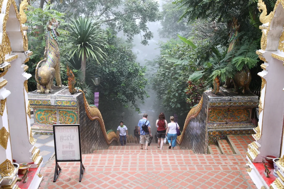 Stairs at Doi Suthep Chiang Mai Thailand