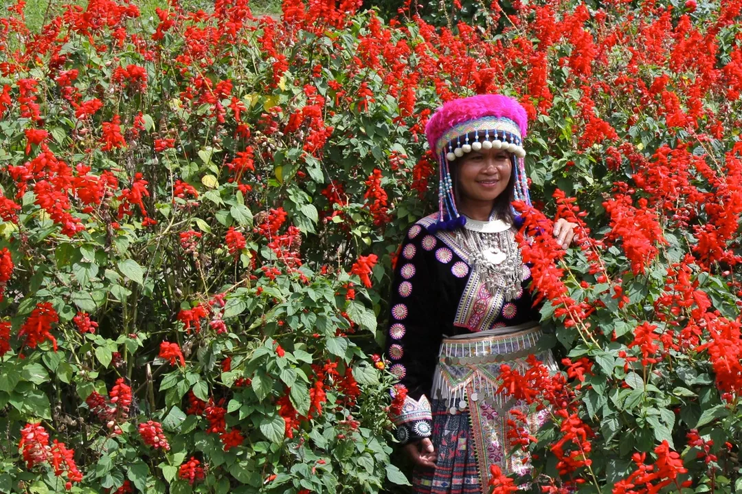 Amporn in Hmong village, Chiang Mai, Thailand
