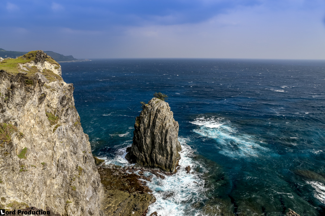 Cliffs overlooking the sea at Calayan Island, Philippines