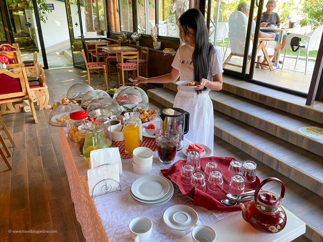 Camping Legjenda, breakfast buffet, Shkoder, Albania © Patrik Lord Travel Blog