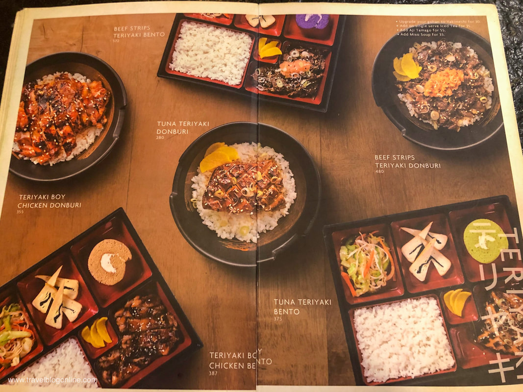 Teriyaki Boy Restaurant, Robinson Place Manila, The menu, www.travelblogonline.com