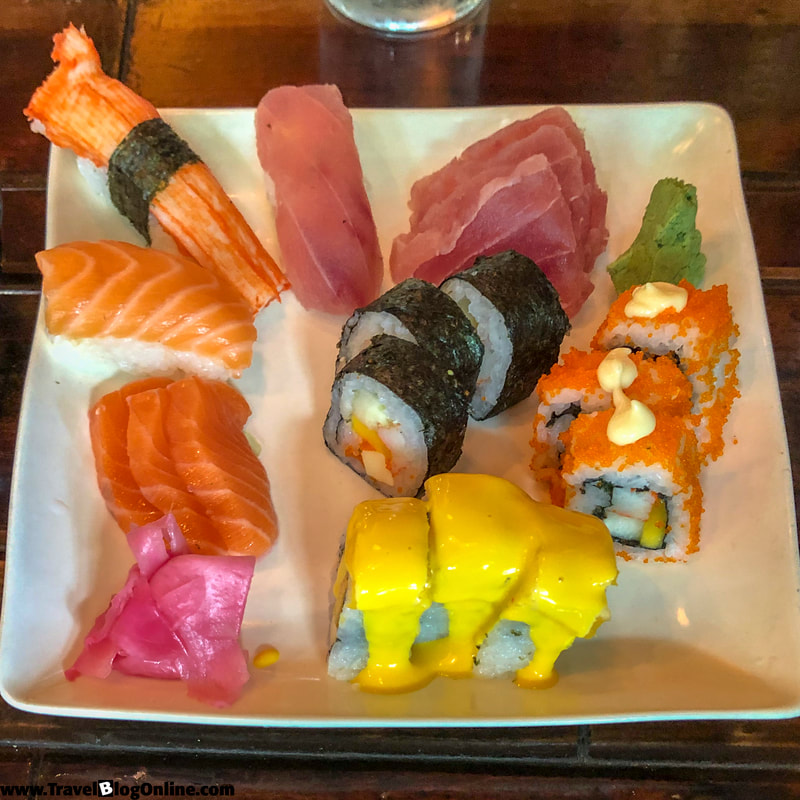Mismukuno Teppanyaki Sushi, Sushi plate, Ayala center, Cebu City, Philippines © travelblogonline.com