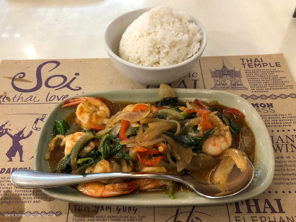 Soi Thai Restaurant, Robinsons Place, Ermita, Manila, Philippines, Prawns with basil