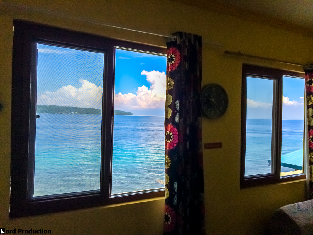 Reviews of hotels in Philippines Samal Island The Red Parrot Inn View from room © Patrik Lord Travel Blog