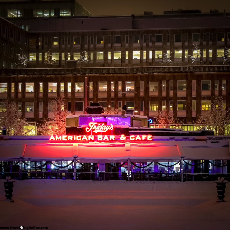 Stockholm, Sweden, Winter, Fridays American Bar & Cafe © www.travelblogonline.com