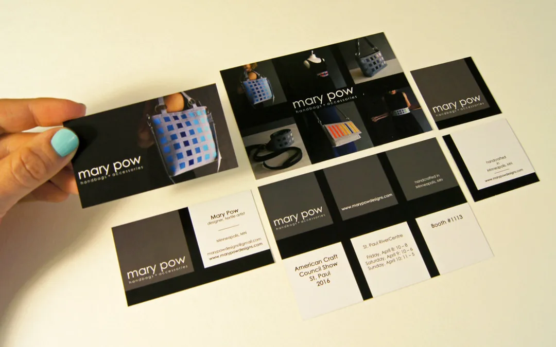Mary Pow business cards