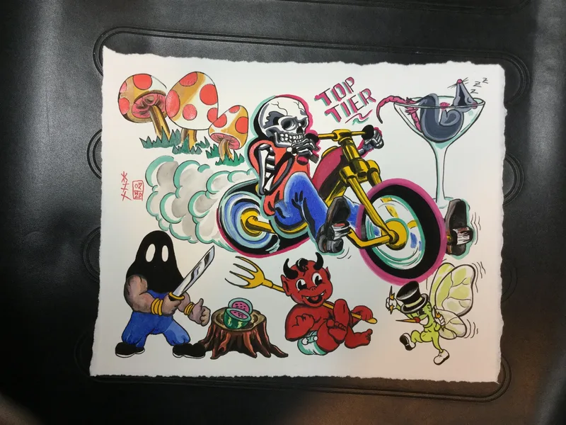 skull on a trike flash sheet