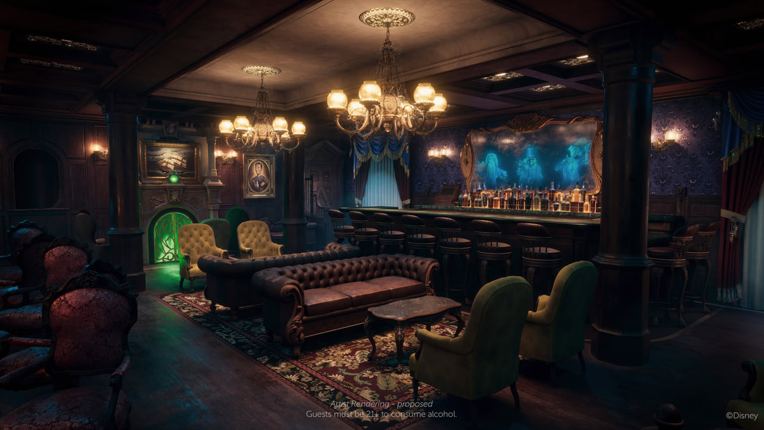 Happy Haunts Materialize in First-Ever Bar Inspired by The Haunted Mansion Debuting on the Disney Treasure in 2024