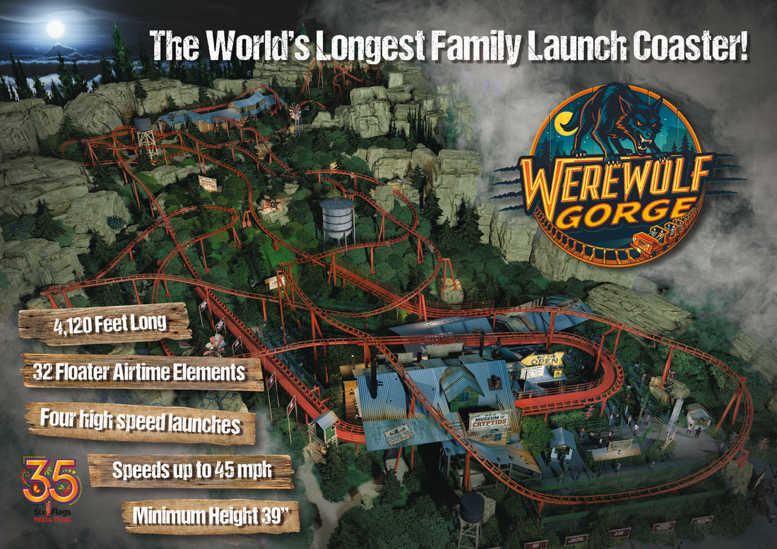 SIX FLAGS FIESTA TEXAS UNLEASHES WEREWOLF GORGE, THE WORLD’S LONGEST FAMILY LAUNCH ROLLER COASTER