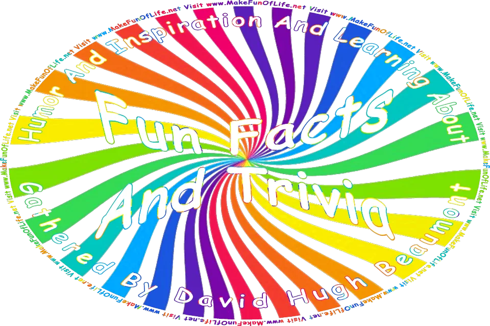 Picture of an abstract multicolored background, and the words, Humor And Inspiration And Learning About Fun Facts And Trivia Gathered By David Hugh Beaumont - Visit www.MakeFunOfLife.net.