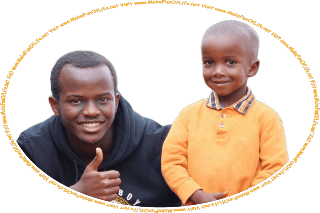 Picture of a happy smiling father and happy smiling son together with the father making a thumb-up gesture, and the words, Visit www.MakeFunOfLife.net.
