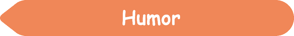 Picture of a #F08758 Cantaloupe arrow pointing to the words and pictures on the website, and the words, Humor - Inspiration - Learning - Visit www dot Make Fun Of Life dot net.