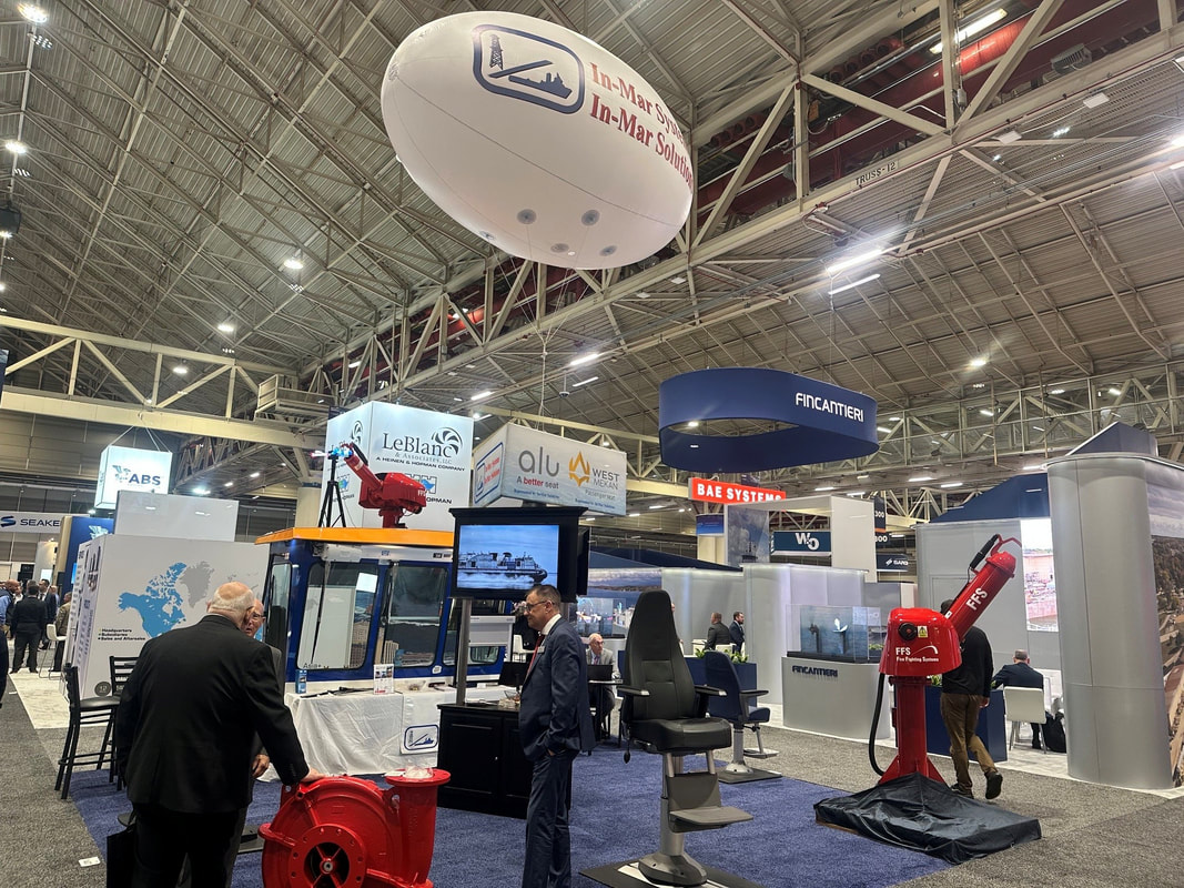 FFS fire monitor at the In-Mar Systems WorkBoat Show booth