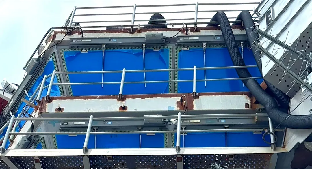 In-Mar-supplied marine window wiper system installed aboard the future USS John F. Kennedy (CVN-79).