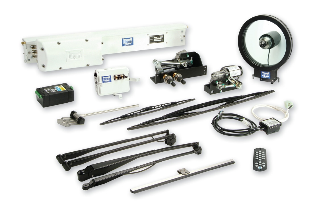 Wynn Marine wiper systems and components for marine vessels