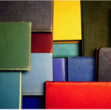 A stack of journals.