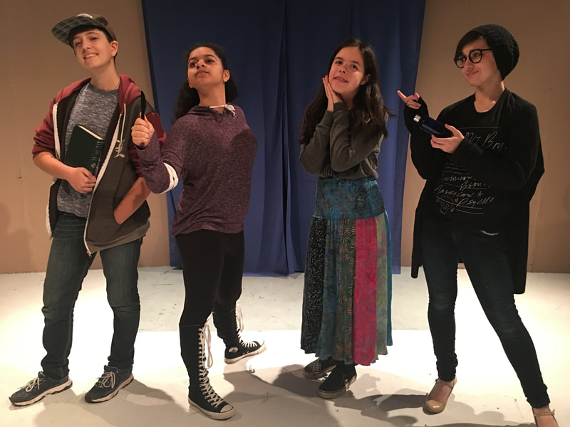 Theatre 1 students perform a scene.