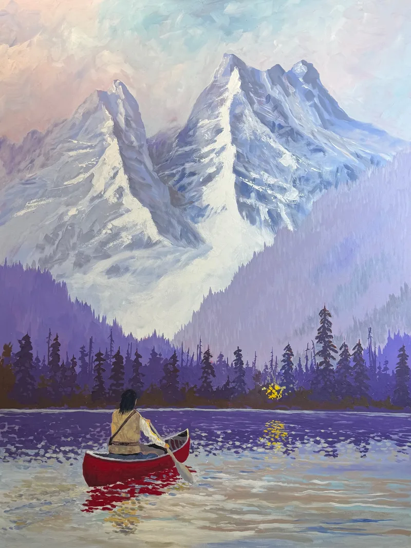 Follow The Light, 36X48 Acrylic painting by Canadian contemporary artist, Jim White