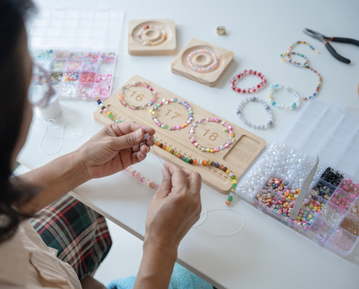 Crystal bracelet making