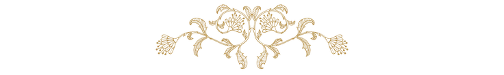 A picture of a vintage filligre graphic featuring curved flowers and leaves.