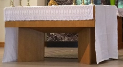 100% Belgian linen altar cloth set with optional lace