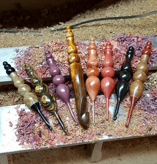 Exotic Wooden Crockey Hooks