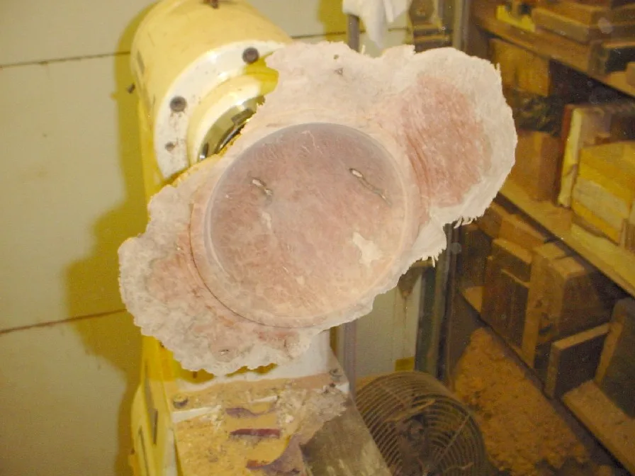 Winged Bowl on One Way Lathe