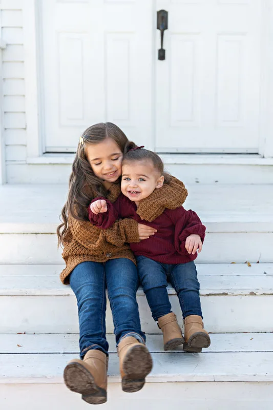 photo of two young sisters