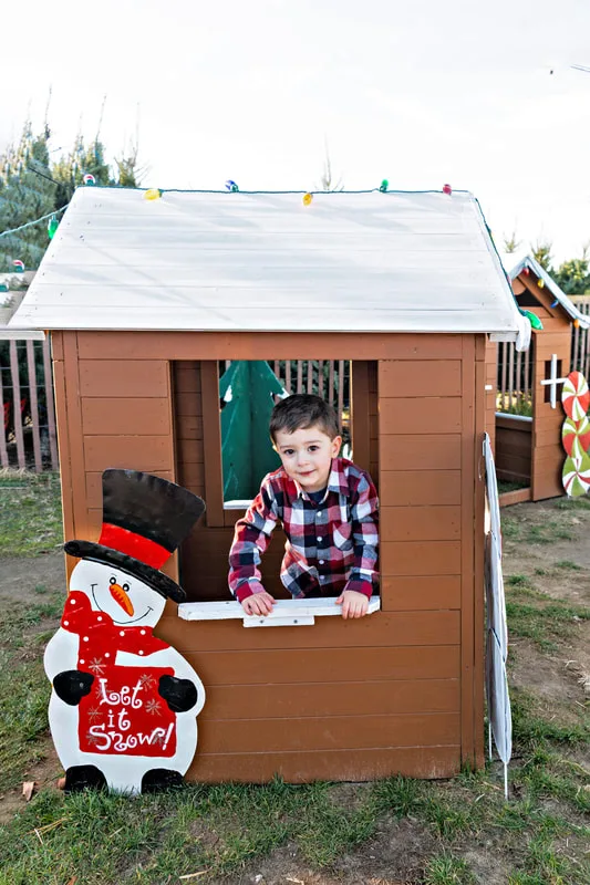 photo of a toddler boy enjoying the Waterdrinker Family Farm Winter Wonderland Festival